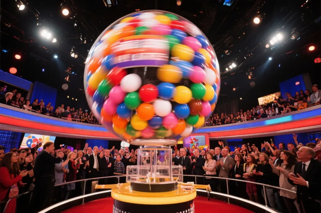 台湾大乐透开奖现场气氛热烈,彩球滚动,聚焦镜头下的数字